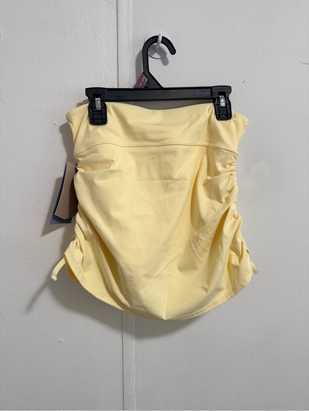 Avia Pale Yellow Strapless Ruched Swim